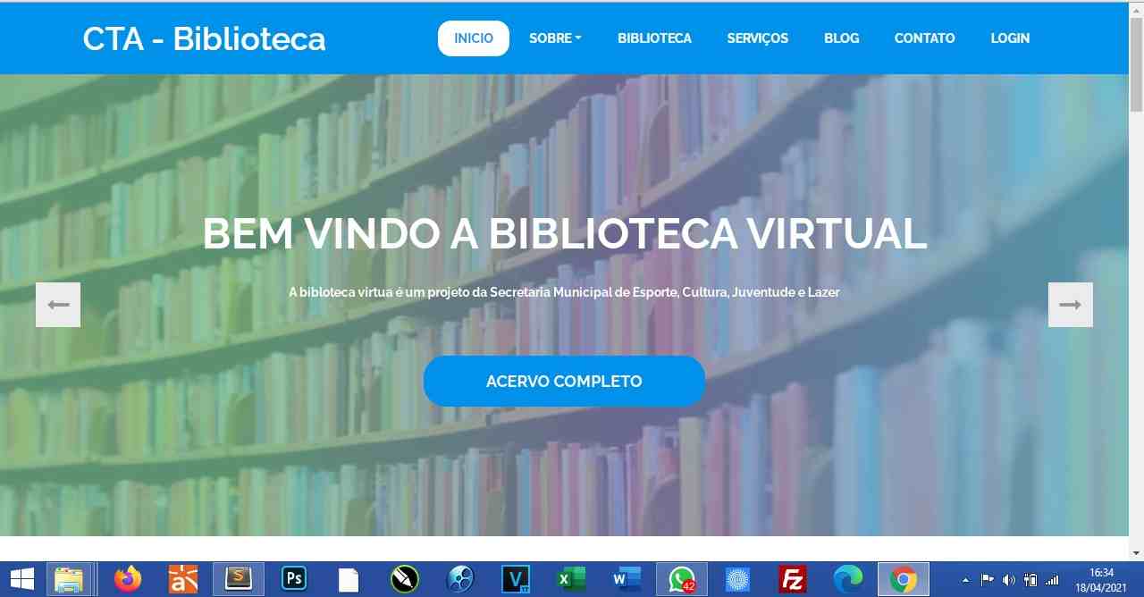 Biblioteca Virtual Pública - Sistema de gerenciamento de acervo digital.