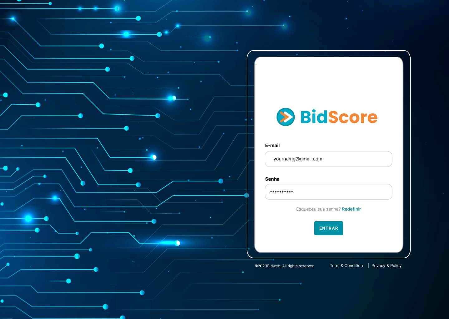 BidScore - Plataforma de maturidade de segurança para empresas.